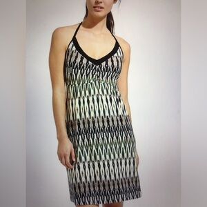 Athleta Black and White Halter Midi Sundress. Never worn Washed/no dryer